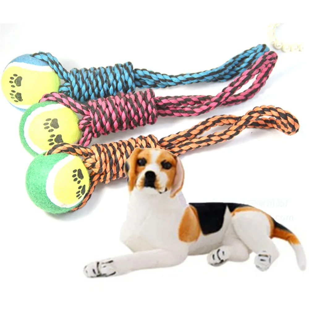 Buy Dog Toy Dog Chews Cotton Rope Knot Ball Grinding