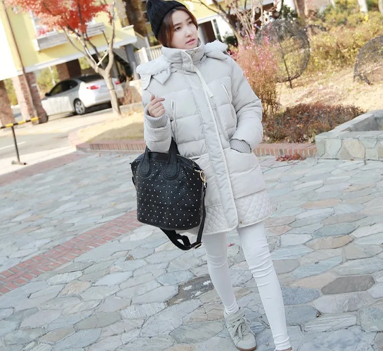 Теплая утепленная женская одежда женское пальто Модная Верхняя одежда длинные четыре цвета зимнее пальто в европейском стиле одежда