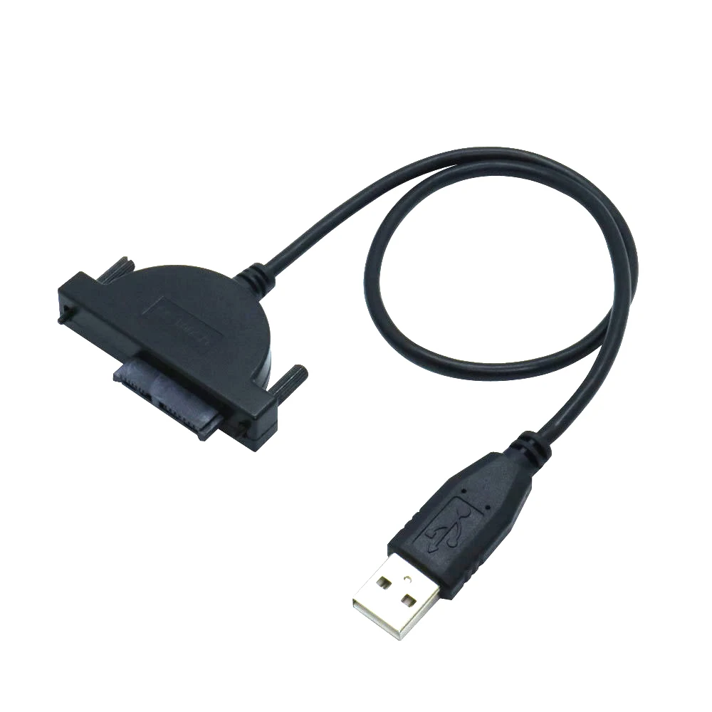 

USB 2.0 to Mini Sata II 7+6 13Pin Adapter Converter Cable Screws Steady Style for Laptop CD/DVD ROM Slimline Drive