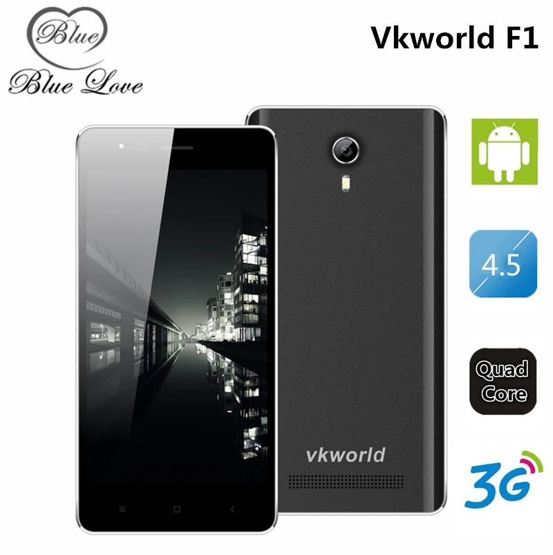 Original Vkworld F1 Android5 1 Mobile Phone Dual Sim 4 5 inch WCDMA MTK6580 1850mAh Quad