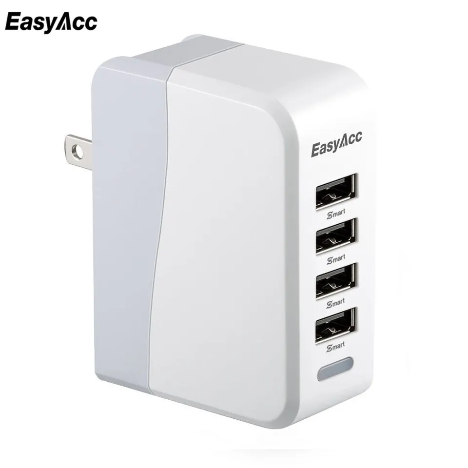 EasyAcc 36 Вт 7.2A стены Зарядное устройство 4-Порты и разъёмы USB умное дорожное