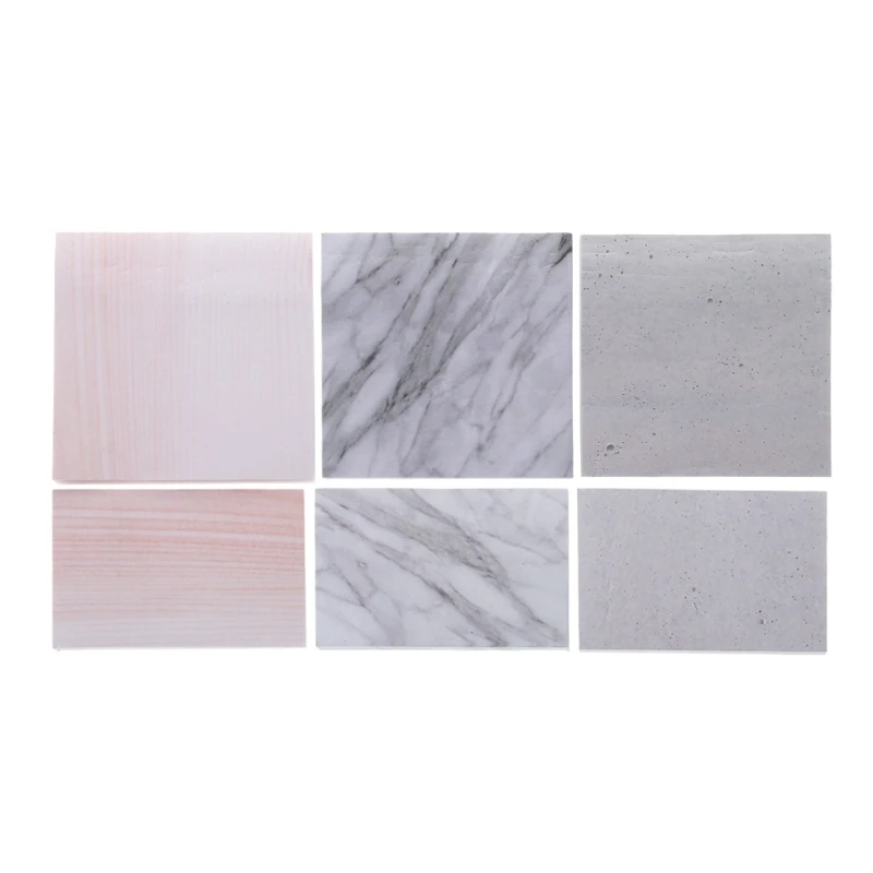 

Sticky Notes Block Marble Pattern Memo Pad Self Adhesive Paper School Office Study Planner Stickers