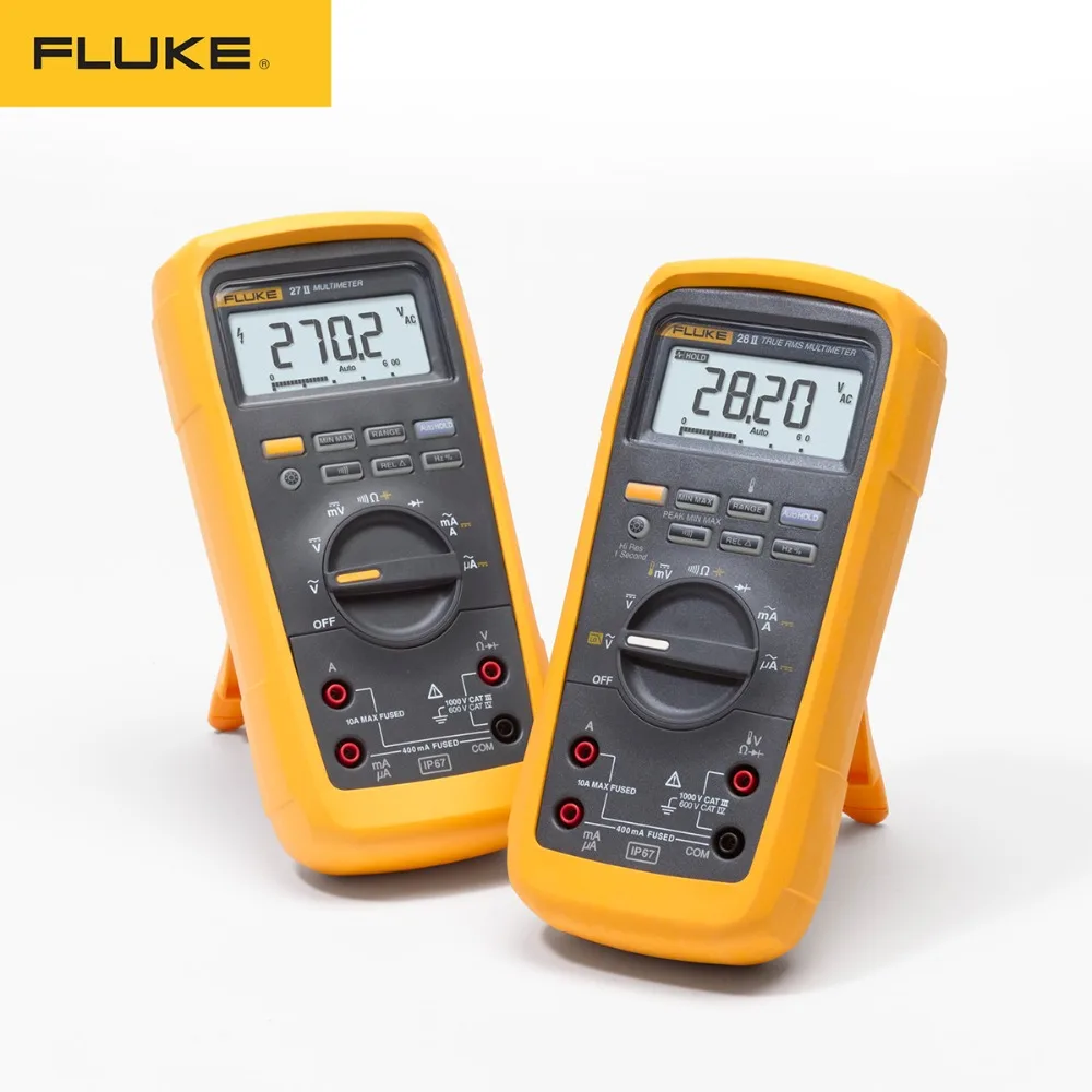 Fluke 28 II Промышленный Цифровой мультиметр True RMS, водонепроницаемый и пылезащитный, неразрывно безопасный, 20000 отсчетов, MSHA F28-2