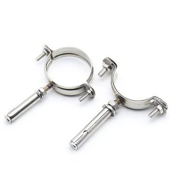 

2Pcs 201 Stainless Steel Embrace Hoop Circular Hose Clamp Expansion screw Suspension Pipe Clips Fasteners for Tube PPR/PVC
