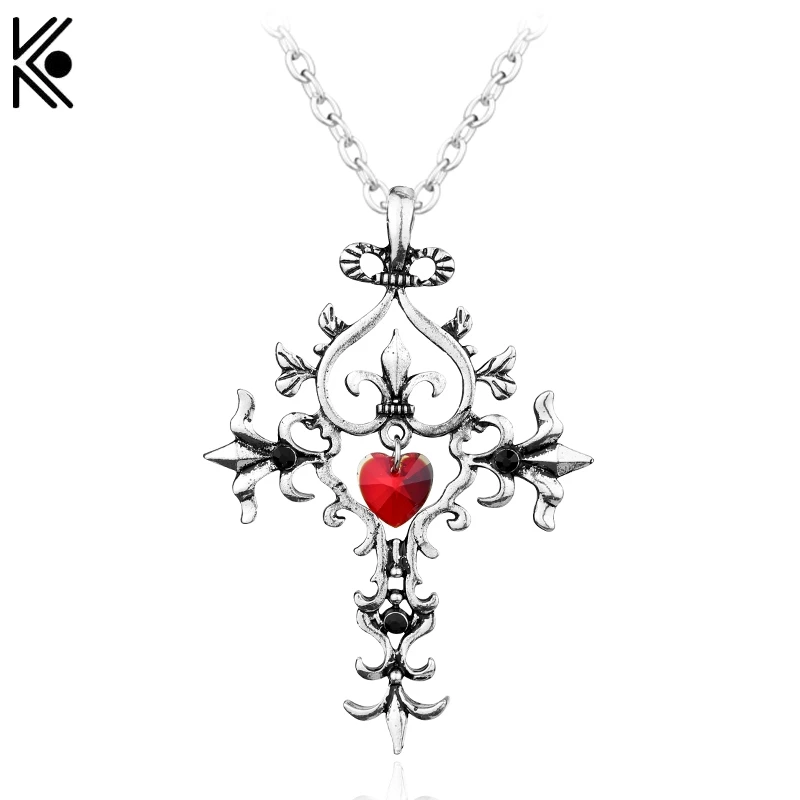 free shipping The vampire diaries Sacred Heart pendant necklace fashion