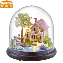 Cutebee DIY миниатюрный дом с мебели светодиодный чехол для пыли с музыкальным покрытием модель строительные блоки игрушки для детей Casa De Boneca B21