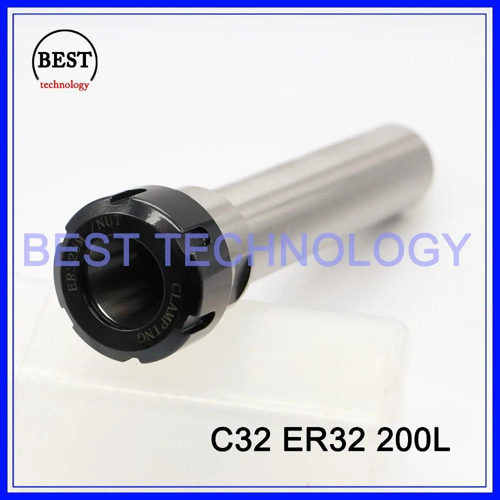 

C32 ER32UM 200L Collet Chuck Hoder Straight Shank Chuck Collect Extension Rod ER32Collet ER32UM Nut for CNC Milling