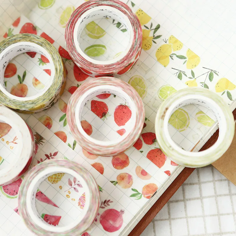 

Cute Strawberry Watermelon Patterns Washi Tape Paper Stickers For Scrapbooking Home Decoration Masking Tape 1421