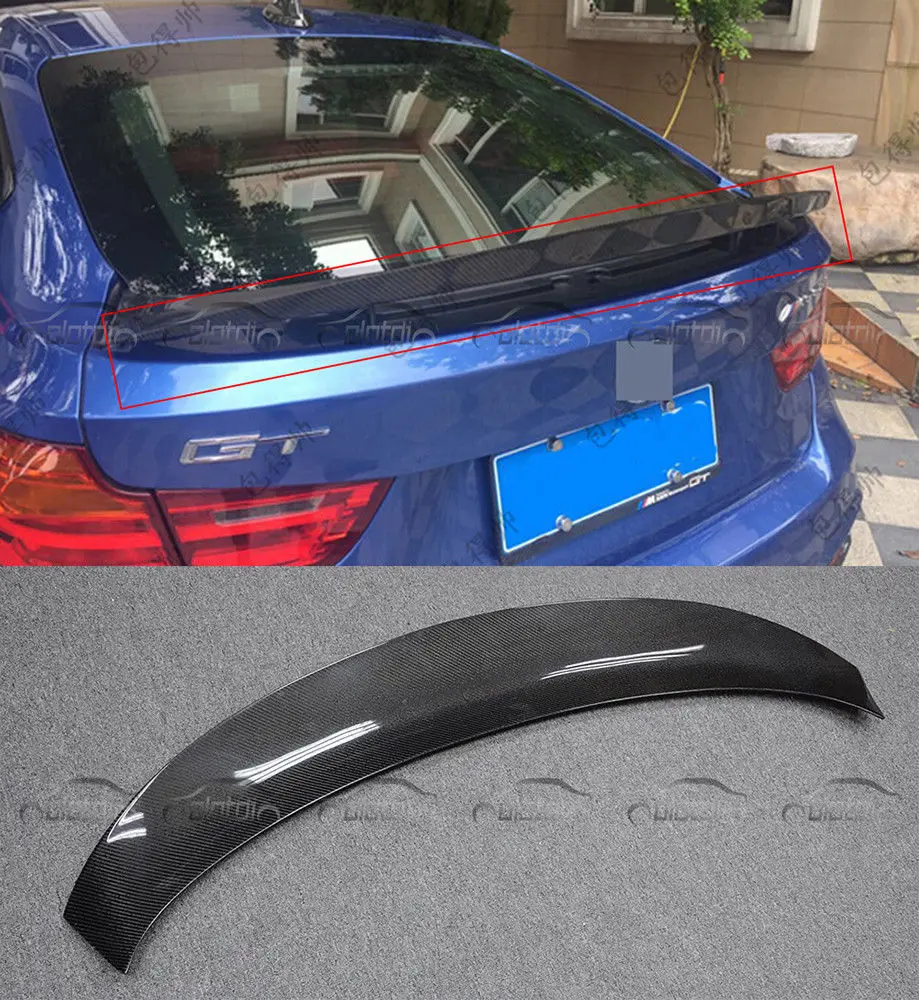 

Car Styling for F34 GT Real Carbon Fiber Rear Trunk boot lip Spoiler For BMW F34 3 Series GT 2013 up accessories