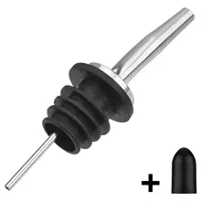 12 шт. нержавеющая сталь Дух Бутылка скорость Pourers оливковое масло вино Pourer с резиновыми пылезащитными колпачками