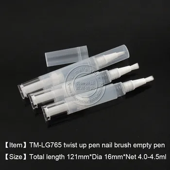 

Free shipping 4ml leakproof nail polish oil pen package lip gloss brush pen empty package 250pcs/lot