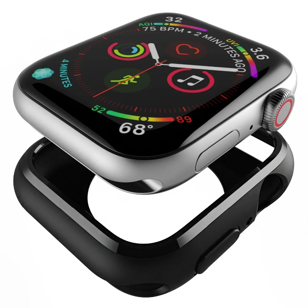 

Silicone soft case For Apple Watch series 4 44mm 40mm TPU Protector Cases for iWatch All-around Cover Ultra-thin Clear frame