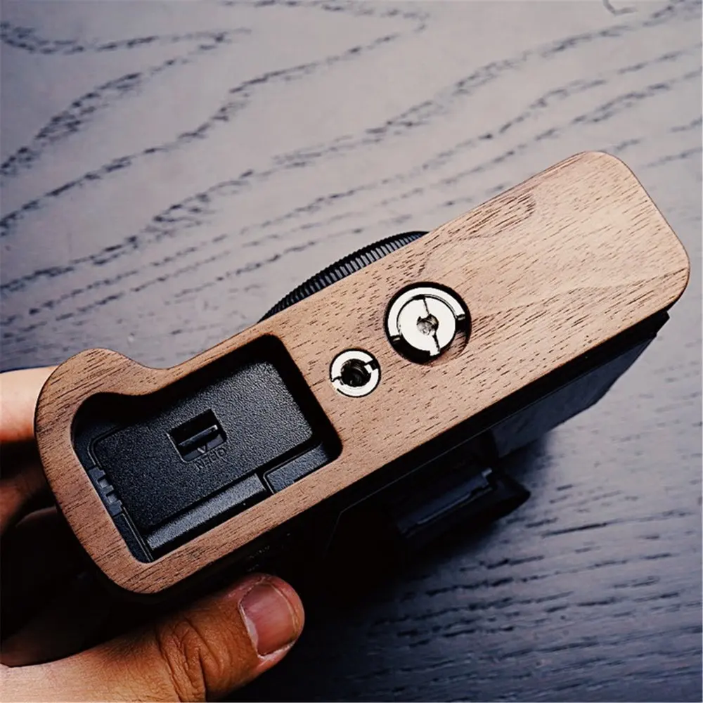 

Wooden Wood Base Plate Hand Grip Plate Bracket For FUJI XT3 FUJIFILM X T3 Tripod Support