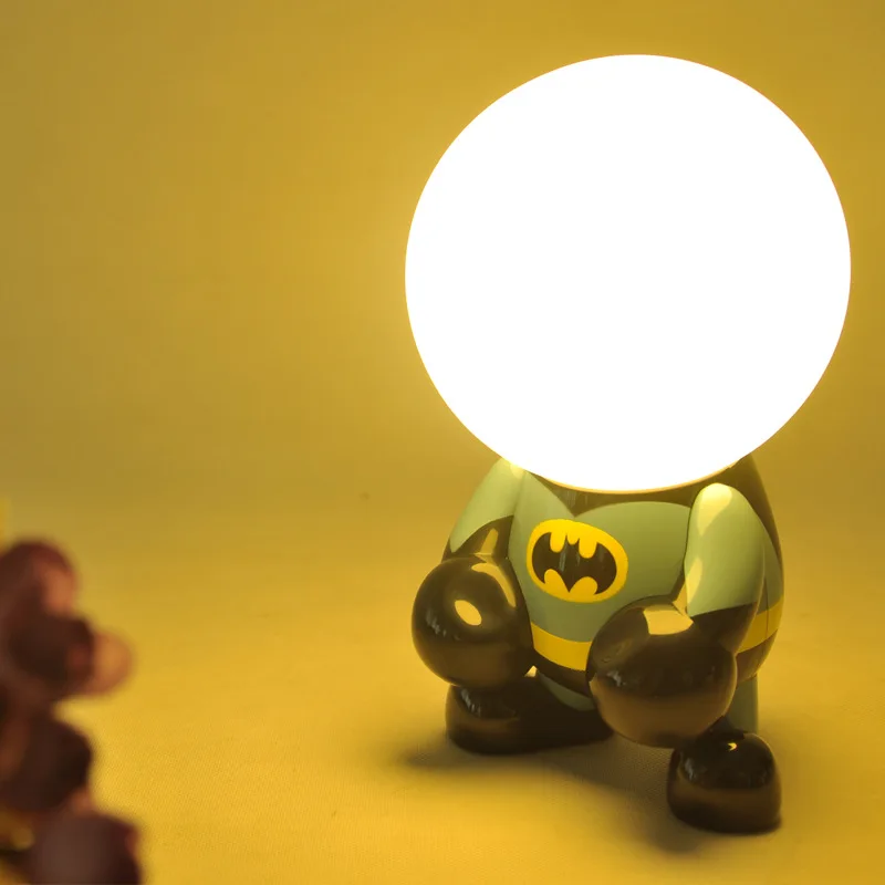 

FENGLAIYI New USB Charging LED Night Lights Superman Batman Luminaria Holiday Party Decoration Children's Nightlight Desk Lamp