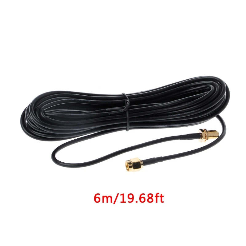 

6m Antenna RP-SMA Extension Cable WiFi Wi-Fi Router #Aug.26