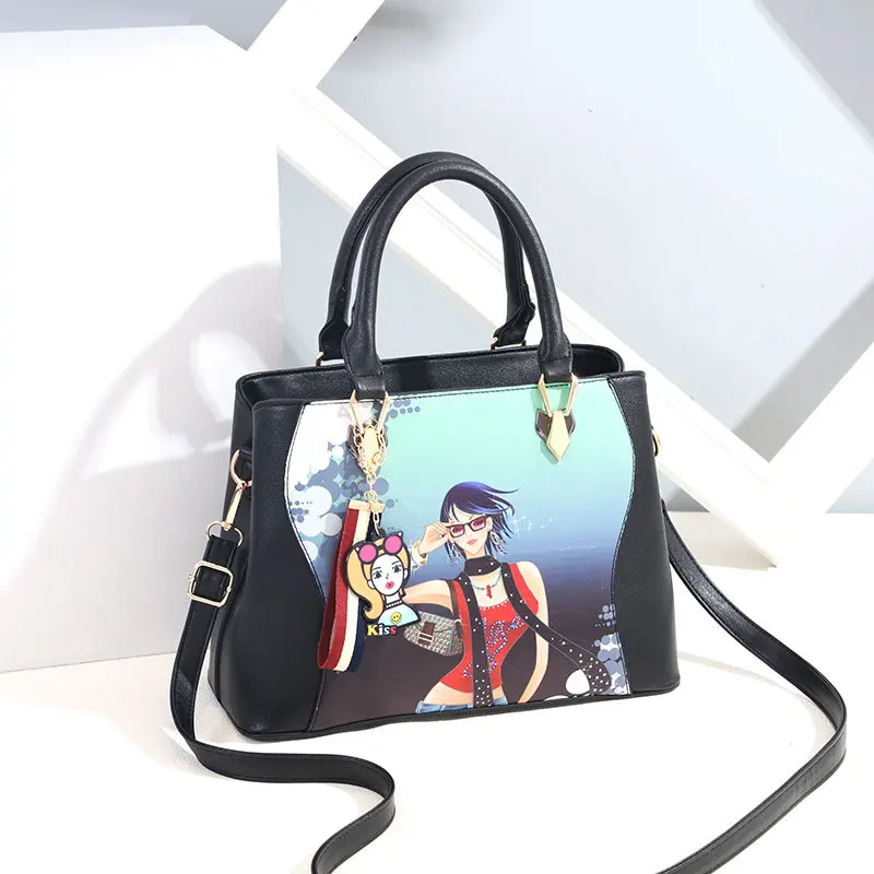 

2018 Cartoon Ladies Handbag fashion women shoulder bags free shipping for Russia Totes female bag