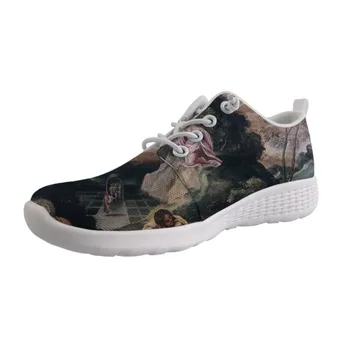 

Outdoor Wading Shoes holes on bottom Female Lace up Sneaker Lady Girl Light Shoe Artist Painting Print Jacopo Robusti Tintoretto