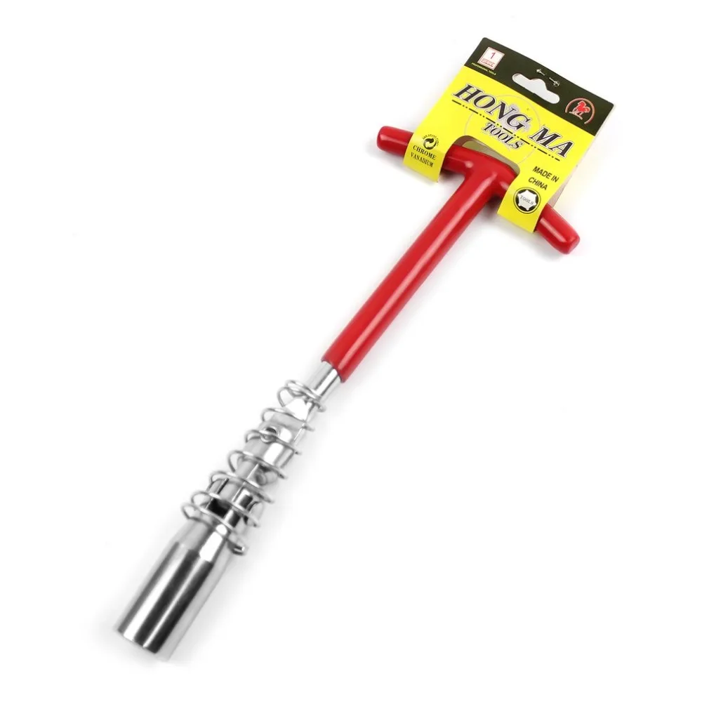 T handle Type Spark Plug Wrench Socket 360 Degree Rotate Auto Repair