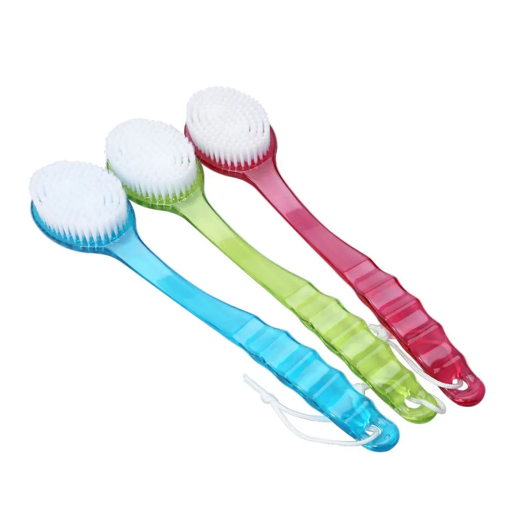 Long Handled Body Bath Brush Scrub Skin Massage Health Care Shower Reach Feet Back Rubbing Tool