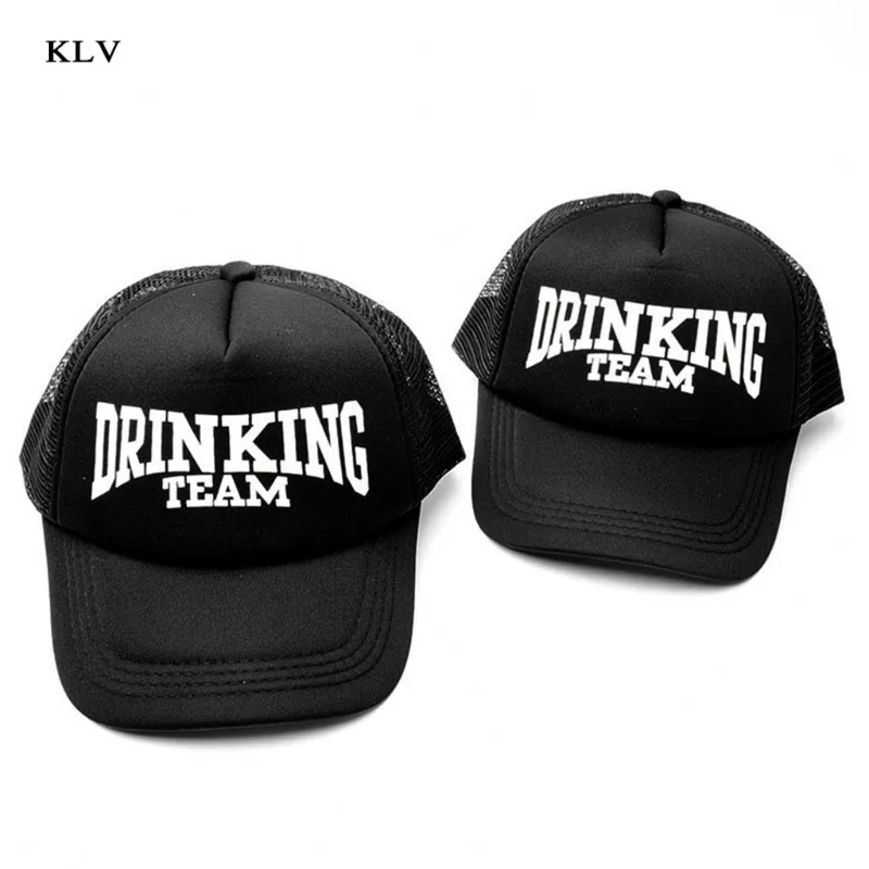 Жениха drinking Team принт Кепка-тракер в Для мужчин хип-хоп Snapback Регулируемая бейсбольная сетчатая Кепка Свадебная вечеринка в клубе реквизит подарок