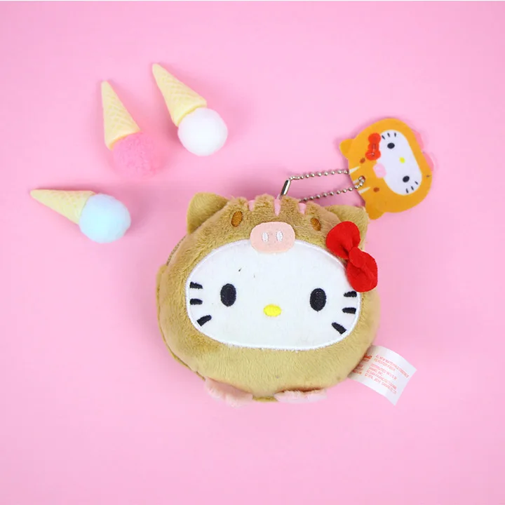 Sanrio, Hello Kitty My Melody Cinnamoroll Марка pom-Pom Purin плюшевые сумки для монет милый кошелек унисекс Kawaii ключ сумка для девочек Подарки