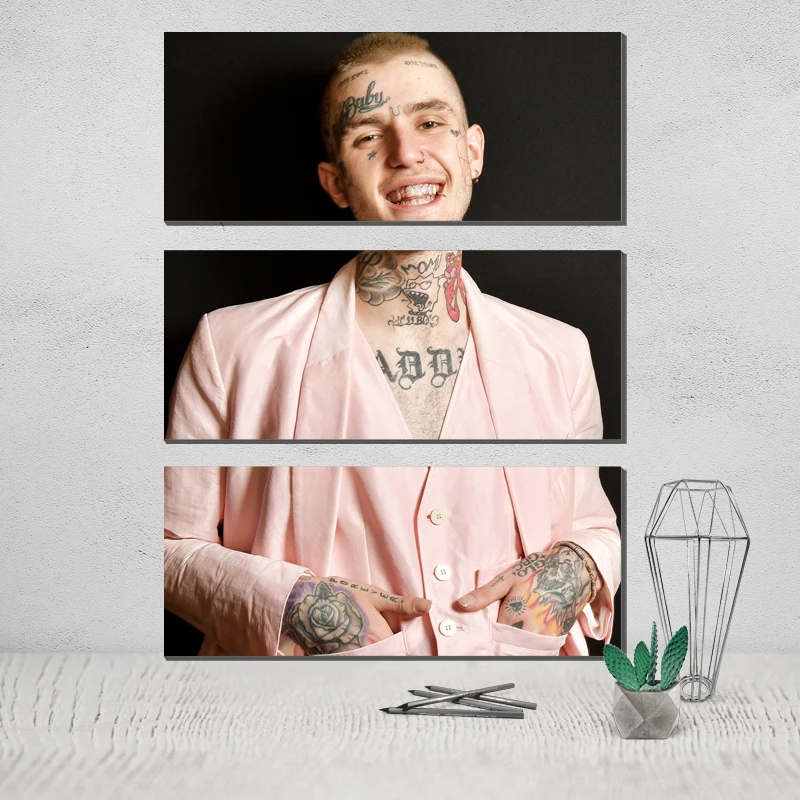 

Lil Peep Photo Canvas Poster Canvas 3 Panel Wall Art Painting Modern Abstract Painting on Canvas Oil Painting Deco Home Plakat
