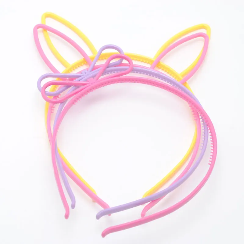 4 шт./лот прелестные модные туфли Кот уха Hairbands Для женщин девушек Зубы волос Группа Головные уборы оголовье аксессуары для волос - Цвет: Rose L HP Yellow