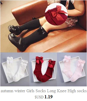 Высокое качество, милые детские носки для маленьких девочек хлопковые гетры для малышей, корейские Гольфы выше колена с бантом, мягкие гольфы принцессы