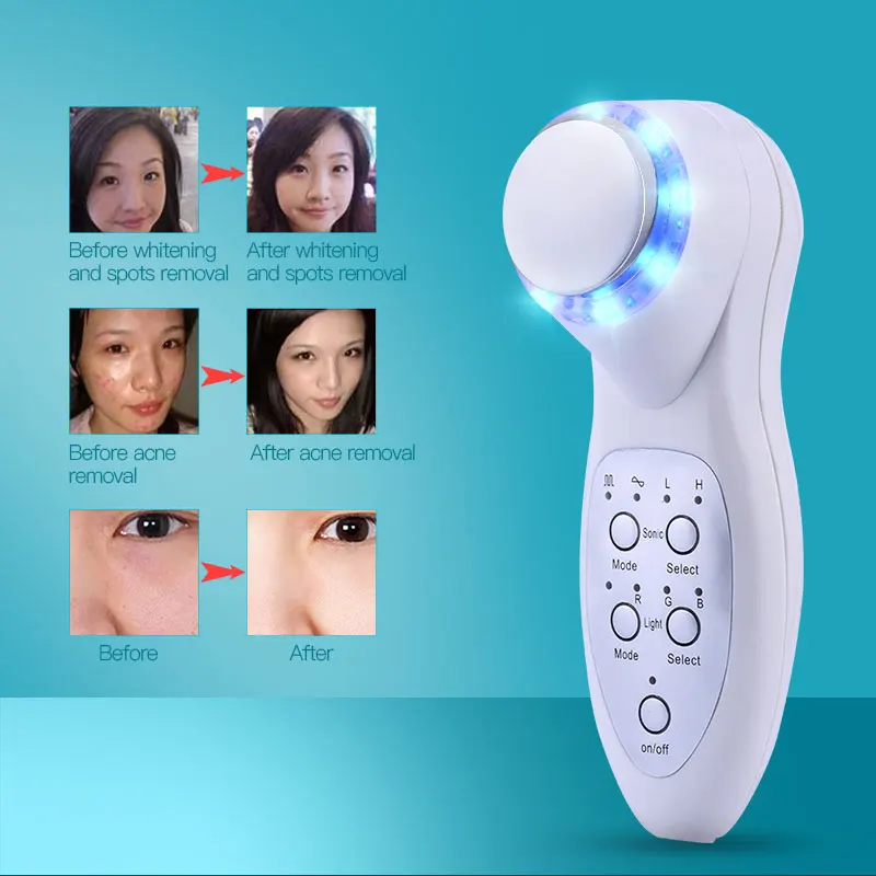 

3MH 7 Colors LED Photon Ultrasonic Lifting Face Lift Skin Cleaner Wrinkle Remover Anti Aging Ultrasound Facial Beauty Massager42