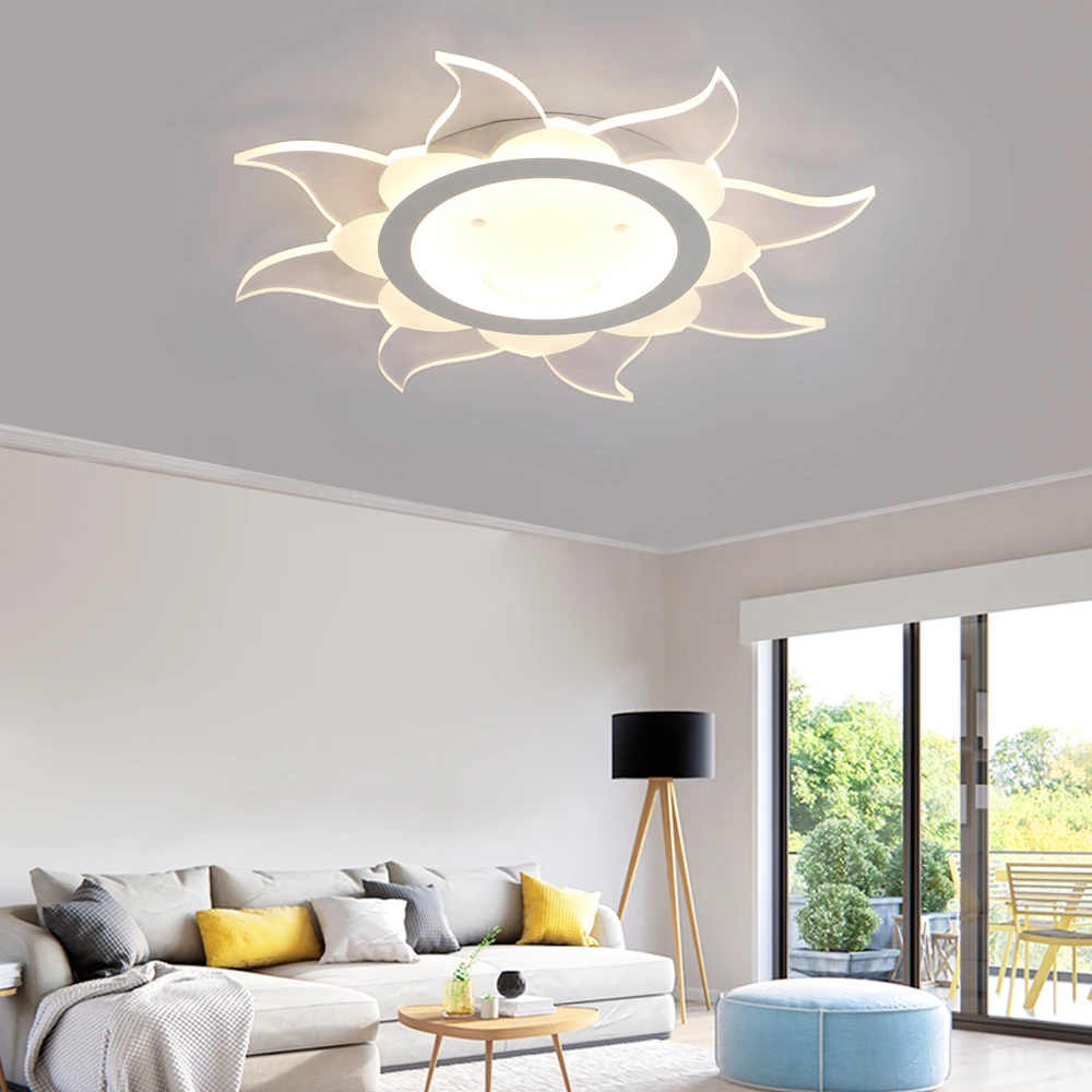 Us 92 65 15 Off Led Nordic Iron Acrylic Sun Led Lamp Led Light Ceiling Lights Led Ceiling Light Ceiling Lamp For Foyer Bedroom Dinning Room In