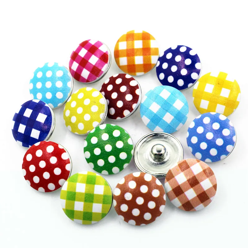 Wholesale 50pcs Mix Printing Spot Snap Buttons 18mm snap buttons Ginger