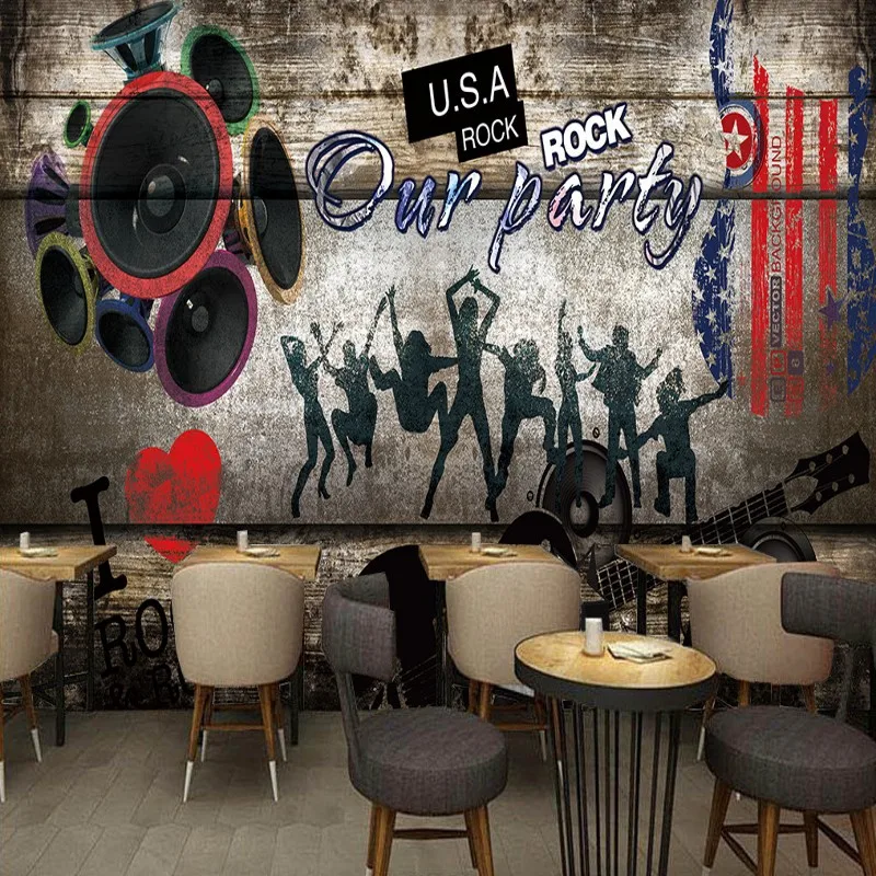 Custom 3D photo wallpaper Custom beautiful music mural Bar