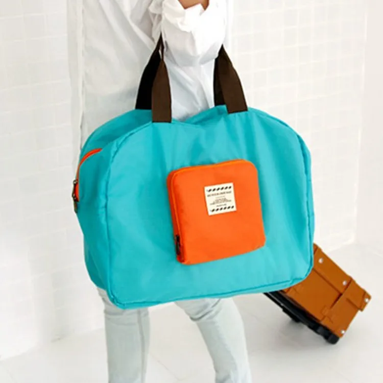 Can be customized logo Korean waterproof folding bag travel