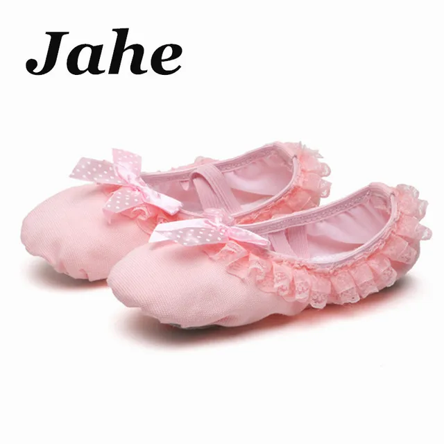Children Kids Ballet Dance Shoes Lace Beginner Dancing Shoes Soft Sole