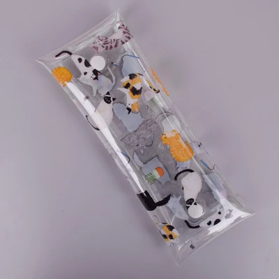 Милые животные Клубника ПВХ Прозрачный чехол для карандашей сумка для хранения корейский канцелярский школьный чехол для карандашей s для девочки - Цвет: 02