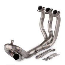 Titanium Alloy Motorcycle Exhaust Full System Case For yamaha FZ-09 MT-09 MT 09 2014-2017 muffler contact pipe without exhaust