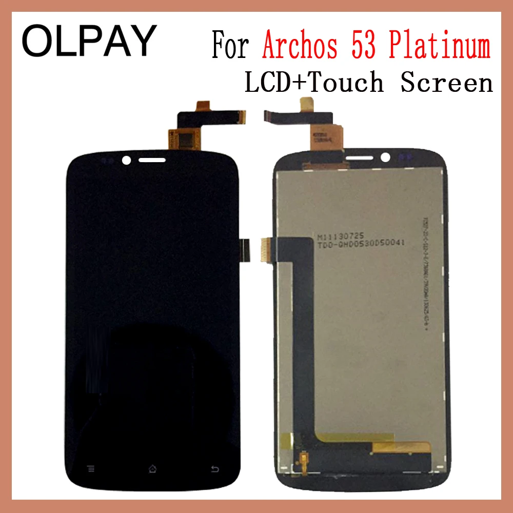 

OLPAY 5.3" Digitizer 100% For Archos 53 Platinum Lcd Display Screen Full LCD Display Touch Screen Glass Free Tools+Adhesive
