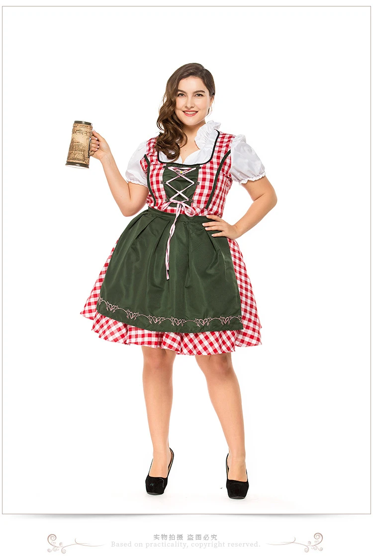 syg Unødvendig Overdreven Free PP New Oktoberfest Fancy Dress German Beer Bavarian beer maid costume Plus  size Fat Women Dirndl dress skirt 3XL|Holidays Costumes| - AliExpress