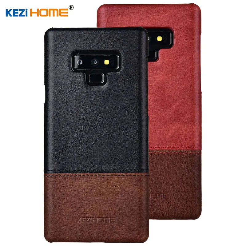 

Case for Samsung Galaxy Note 9 KEZiHOME Luxury Hit Color Genuine Leather Hard Back Cover capa For samsung note9 Phone cases