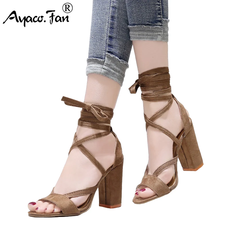 cute tie up heels