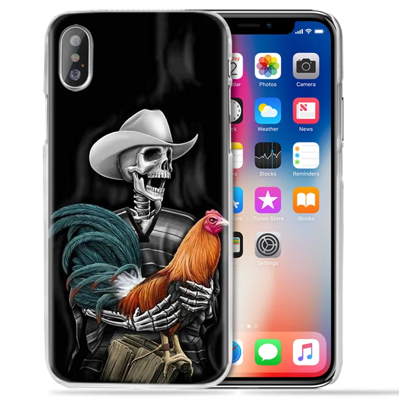 Животное Big Rooster чехол для iPhone XS Max XR X 10 7 фотоаппаратов моментальной печати 7S 8, 6, 6 S, Plus, 5S SE 5 4S 4 5C Прозрачный жесткий чехол Пластик держателем телефона чехол Coque