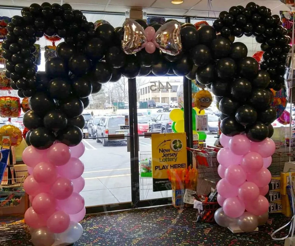100 шт 2,3 г розовые латексные шары с 1" жемчугом и розовым сердцем, фольгированные шары Kitty для свадебной вечеринки, украшения, шары на день рождения