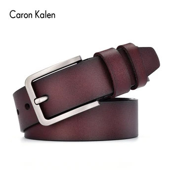 

[Caron Kalen]Men's Genuine Leather Belt Luxury Casual Jean Belts For Men Cowskin Fashion Strap Male Cummerbunds ceinture homme