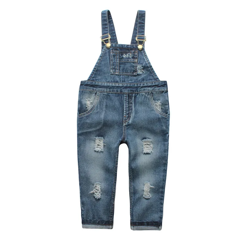 

Baby boy girl overalls Kids boys girls denim jumpsuits Children jumpsuits baby Ripped jeans good quality children clothing
