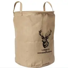 Большой складной прачечного Одежда Корзины для хранения Домашняя одежда баррель Сумки детские игрушки Организатор Джут хранения корзина для белья