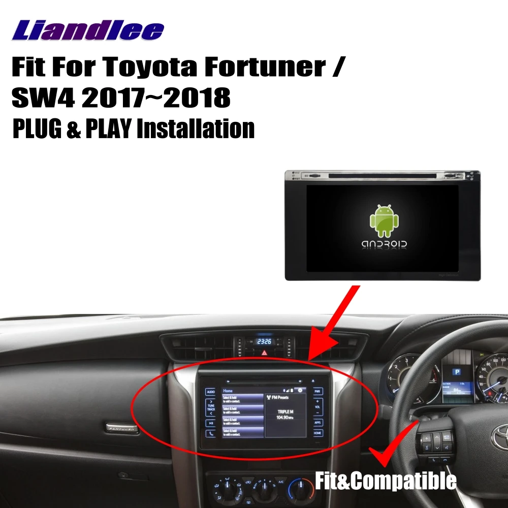 Flash Deal Liandlee For Toyota Fortuner / SW4 2017~2018 Android Car Radio CD DVD Player GPS Navi Navigation Maps Camera OBD TV HD Screen 2