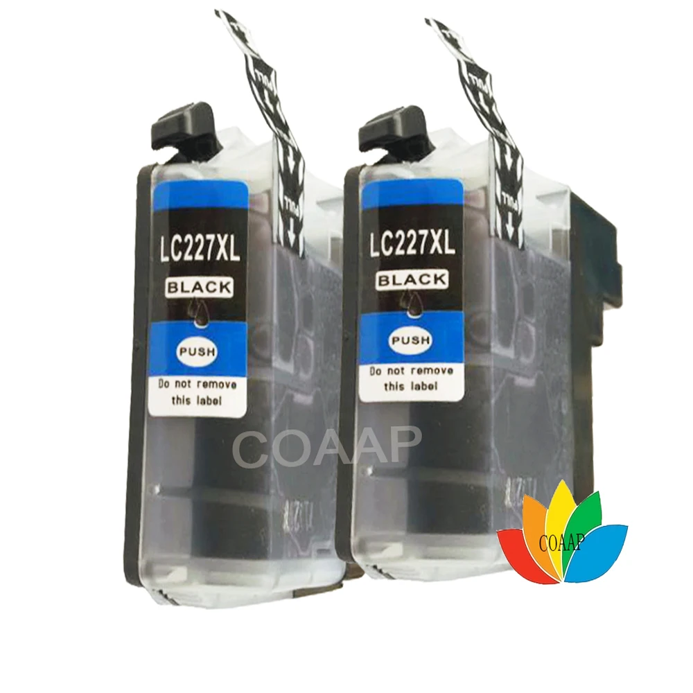 2 COMPATIBLE BROTHER LC 227 BLACK INK CARTRIDGE FOR MFC J4420DW J4620DW