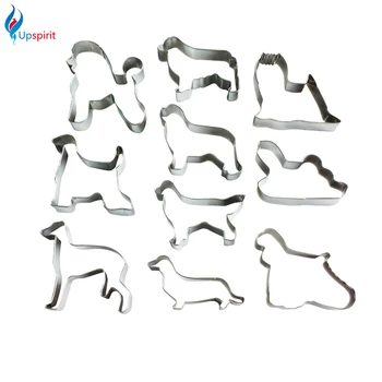 

10Pcs/Set Dogs Type Stainless Steel Cookie Cake Cutters Biscuit Pastry Mould Fruit Vegetable Cutter Kitchen Baking Mold