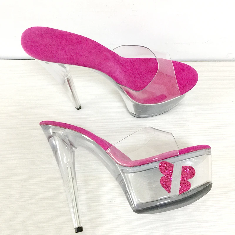 Transparente Cm Mariposa Tacones Diapositivas Mujer Peep Plataforma Altos Toe Zapato 15cm Rose 15 Cristal Verano Rosa Claros Zapatillas Señoras Heel Zapatos q6xn0CwF