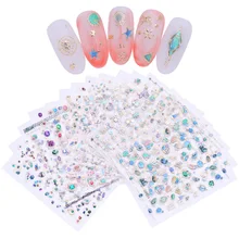 3D стикер для ногтей украшение для ногтей драгоценный камень клей переводные наклейки инструменты для маникюра «сделай сам»